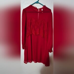 Xhilaration Red Lace Dress — Bold & Eye‑Catching | Free Shipping